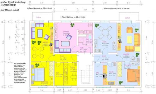 Foto - 1 Zimmer Etagenwohnung zur Miete in Waren (Müritz)