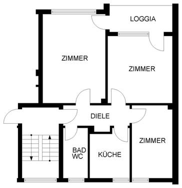 Foto - 3 Zimmer Etagenwohnung zur Miete in Witten