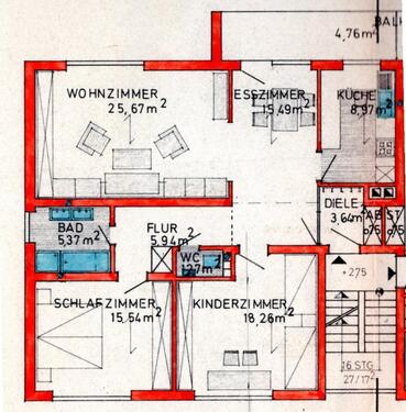 Foto - 3 Zimmer Etagenwohnung zur Miete in Neunkirchen am Sand