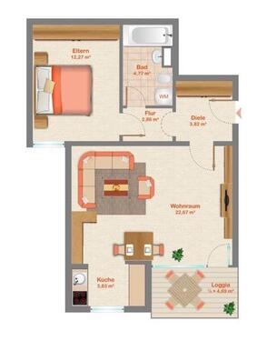 Foto - 2-Zimmer-Wohnung (50m²) in Kronach mit Balkon & Festungsblick