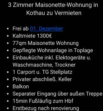 Foto - Mietwohnung Maisonette Wohnung zur Miete ab Dezember 77qm
