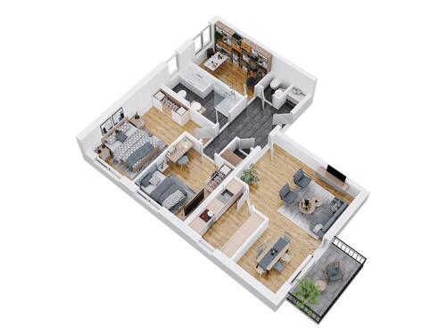 Foto - 4 Zimmer Terrassenwohnung zur Miete in Wiesent