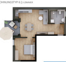 2-Zimmer Neubau-Wohnung (teilmöbiliert,1.OG) mit Balkon in Landau - Landau an der Isar