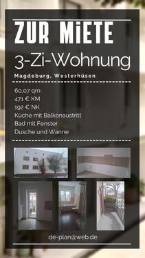 Foto - 3-Zimmer-Wohnung Magdeburg Westerhüsen WG geeignet