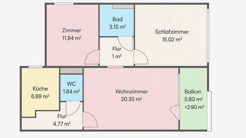 Foto - 3 Zimmer Wohnung in Unterhaching, – mit Stellplatz, von PRIVAT!