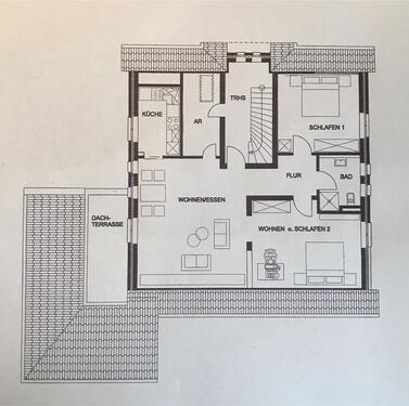 Foto - 90 m² Whg. (3 Z.) + 50 m² Dachb. inkl. Dachterrasse & Stellplatz