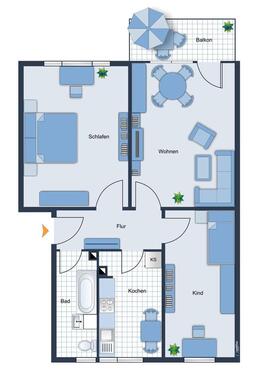 Foto - Etagenwohnung in Halle (Saale)