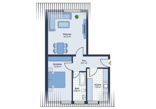 Foto - Schöne 2-Zimmer-Dachgeschosswohnung mit Stellplatz in Buxtehude