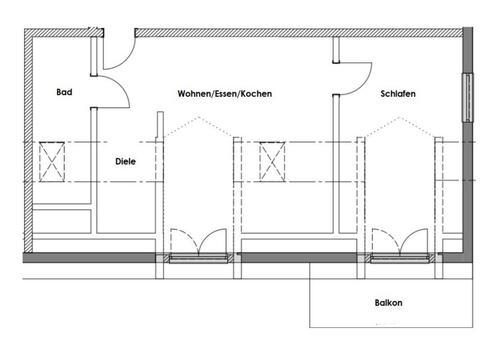 Foto - 2 Zimmer Dachgeschoßwohnung zur Miete in Neuburg an der Donau