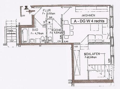 Foto - 2-Zimmerwohnung - 552,00&nbsp;EUR Kaltmiete, ca.&nbsp; 48,00&nbsp;m&sup2;