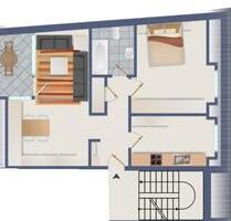 Modernisierte 2-Raum-Dachgeschosswohnung mit Balkon in Westhofen - Schwerte