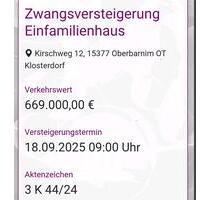 Hausversteigerung - 669.000,00 EUR Kaufpreis, in Strausberg (PLZ: 15344)