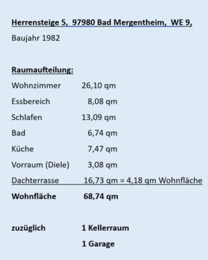 Foto - 2 Zimmer Etagenwohnung zur Miete in Bad Mergentheim