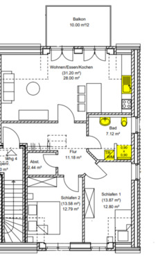 Foto - Erstbezug Obergeschoss 3 Zimmer Wohnung