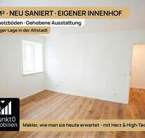 Erstbezug nach Sanierung: 2 Zimmer, ca. 54 m², Terrasse, Tageslichtbad, Eichenholzböden - Monheim