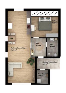 Foto - Etagenwohnung zur Miete in Fürstenstein