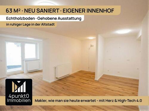Foto - Erstbezug nach Sanierung: 2 Zimmer, ca. 63 m², Terrasse, Tageslichtbad, Eichenholzböden