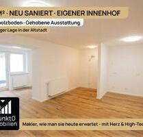 Erstbezug nach Sanierung: 2 Zimmer, ca. 63 m², Terrasse, Tageslichtbad, Eichenholzböden - Monheim