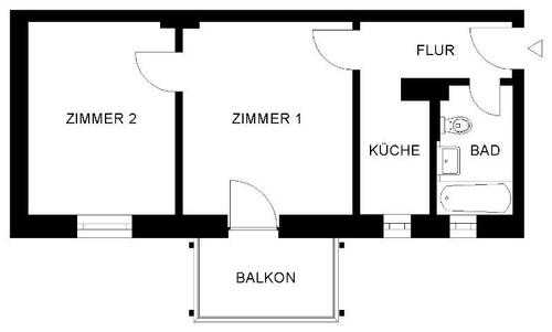 Foto - 2 Zimmer Etagenwohnung zur Miete in Mettmann