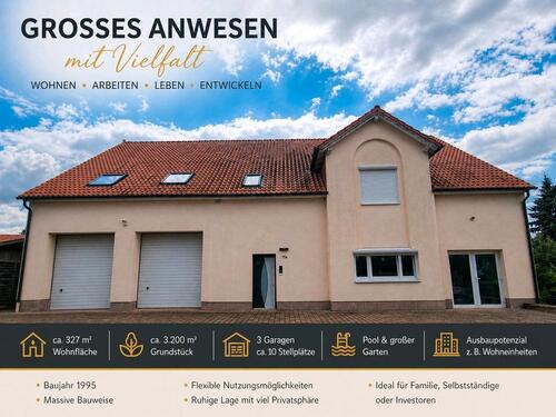 Foto - Großzügiges Mehrfamilienhaus mit 3.200 m² Grundstück und Pool