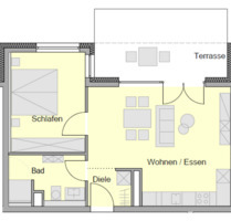 Helle 2-Zimmerwohnung auf dem Galgenberg - Aalen Unterkochen