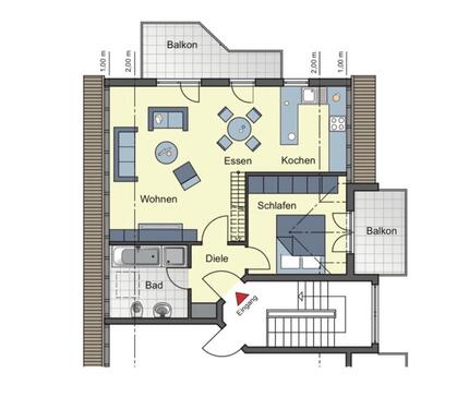 Foto - Großzügige 2-Zimmer-Wohnung in Mainz-Kostheim – 60 m², 2 Balkone