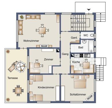 Foto - Etagenwohnung in Hildrizhausen zur Miete