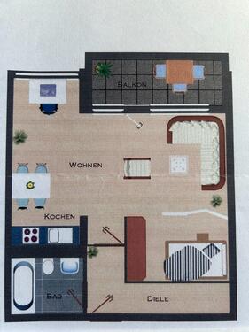 Foto - Appartement Aassestadt - 185.000,00&nbsp;EUR Kaufpreis, ca.&nbsp; 45,00&nbsp;m&sup2;