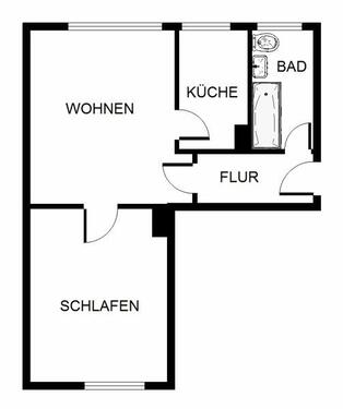 Foto - 2 Zimmer Etagenwohnung zur Miete in Bochum