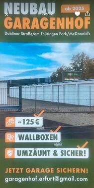 Foto - Garage in Erfurt zu vermieten, massiv, Neubau, Wallbox