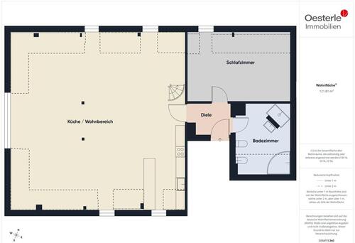 Foto - 2 Zimmer Dachgeschoßwohnung zur Miete in Leutkirch im Allgäu