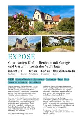 Foto - 6 Zimmer Einfamilienhaus zum Kaufen in Schmalkalden