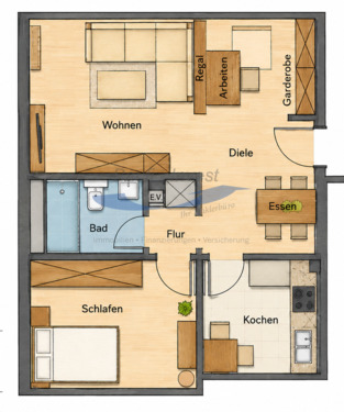 Foto - 2 Zimmer Dachgeschoßwohnung zur Miete in Duisburg
