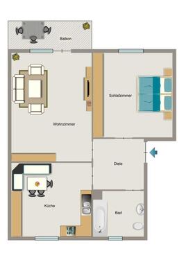 Foto - 2.5 Zimmer Erdgeschoßwohnung zur Miete in Kamp-Lintfort
