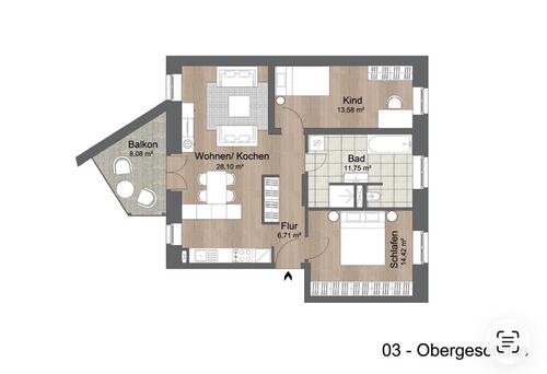 Foto - 3 Zimmer Etagenwohnung zur Miete in Bühl