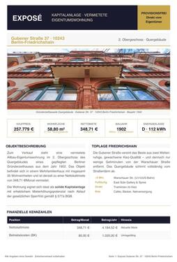 Foto - Nähe Warschauer Str Altbauwohnung Friedrichshain - Zuschuspaket