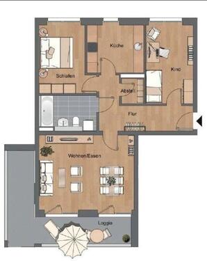 Foto - 3 Zimmer Wohnung - 1.595,00 EUR Kaltmiete, ca.  86,00 m²