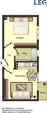 Foto - 2 Zimmer Etagenwohnung zur Miete in Duisburg