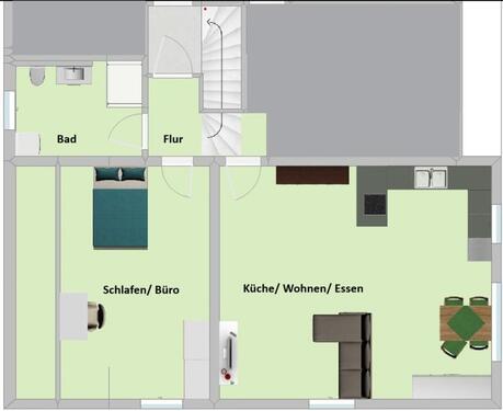 Foto - Moderne Dachgeschoss-Wohnung - 2 Zimmer in Welkenbach