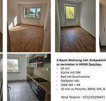 3 Raum Wohnung 65m2 mit Einbauküche & Tageslichtbad - Delitzsch