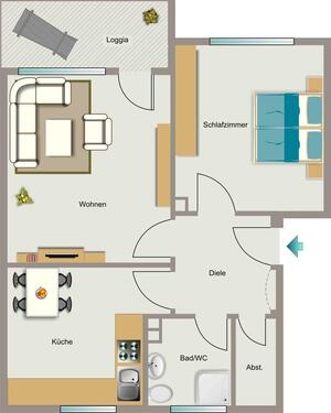 Foto - 2.5 Zimmer Erdgeschoßwohnung zur Miete in Ahlen