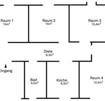 Helle 4-Zimmer-Wohnung mit Einbauküche in Altb - Köln Mülheim