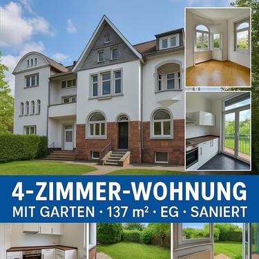 Foto - Große 4-Zi. Altbau-EG-Wohnung mit Garten • 137 m²
