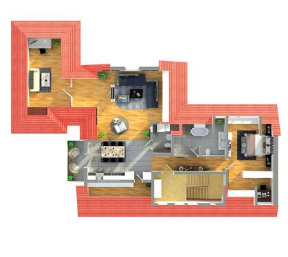 Foto - 3 Zimmer Dachgeschoßwohnung zur Miete in Marburg