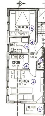 Foto - 2 Zimmer Wohnung - 360,00&nbsp;EUR Kaltmiete, ca.&nbsp; 52,00&nbsp;m&sup2;