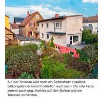 Haus ab Nov. zu verm. 95m2 plus 57m2 Nutzfl. Terrasse.Balk. - Bischofsheim