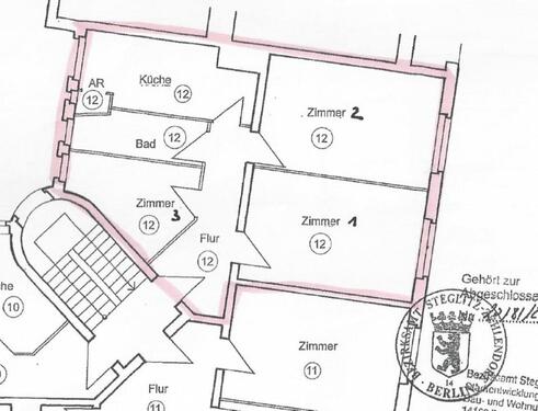 Foto - 2.5 Zimmer Etagenwohnung zur Miete in Berlin