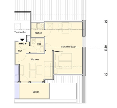 Foto - 2 Zimmer Wohnung in Büsum mit Einbauküche und Balkon