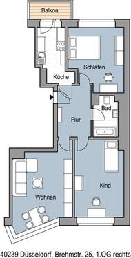 Foto - Etagenwohnung zur Miete in Düsseldorf