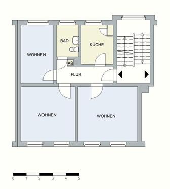 Foto - Etagenwohnung in Neubrandenburg zur Miete